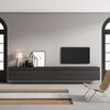 Mueble Tv, Televisión, Muebles De Salón, Almacenaje, 320x35x45 Cm, Para Tv Gran Formato, Colgado, Suspendido, Estilo Moderno, Negro