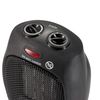 Calefactor Cerámico Portátil Ptc, Termostato Regulable, 2 Niveles Potencia, Función Ventilador Negro 1500w Briebe Ht1128