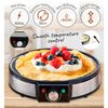 Crepera, Máquina De Hacer Crepes, Tortitas, Antiadherente, Regulador Temperatura, Plato 30 Cm Negro 1600w Briebe Cm1137