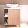 Mueble Baño Bajo Lavabo Pie Armario Auxiliar Para Lavabos Con /sin Pedestal 64x59x45 Almacenaje Blanco  Briebe Esencia