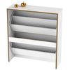 Briebe Zapatero Entrada Recibidor, Mueble Auxiliar Estrecho De Madera Para Zapatos, 2 Puertas, 82x74x25 Cm (alto X Ancho X Profundo), 12 Pares Aproximadamente, Nova Blanco