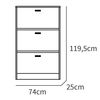 Briebe Zapatero Entrada Recibidor, Mueble Auxiliar Estrecho De Madera Para Zapatos, 3 Puertas, 119,5x74x25 Cm (alto X Ancho X Profundo), 18 Pares Aproximadamente, Nova Blanco