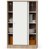 Armario Dormitorio, Multiusos, Baño, Mueble Cocina, Zapatero 2 Puertas Correderas 120x74x33 Cm Blanco  Briebe Nova