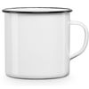 Taza Café Camping 10cm Pote Acero Esmaltado 0,75ml, Acampada Senderismo, Apta Fuego, Vintage Blanco  Briebe Vintage