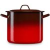 Olla Alta Cocina Inducción 36cm, Cazuela 26l Con Tapa Acero Esmaltado, Fuego, Horno Vintage Rojo  Briebe Ignea