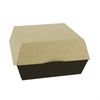 Caja Para Hamburguesa Grande Cartón Negro Kraft (12x12x8cm) 400 Unidades