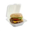 Cajas Para Hamburguesas De Fibra Blancas (10x10x8cm) Pack De 125 Unidades