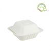 Cajas Para Hamburguesas De Fibra Blancas (10x10x8cm) Pack De 125 Unidades