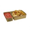 Barqueta Compostable Kraft 2 Divisiones 250 Unidades