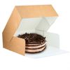 Caja Tarta Kraft Con Apertura Frontal (26x26x10 Cm) Pack De 25 Unidades