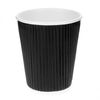 Vaso De Cartón Para Café Negro Ondulado Pack De  Pack De  25 Unidades