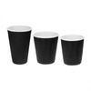 Vaso De Cartón Para Café Negro Ondulado Pack De  Pack De  25 Unidades