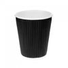 Vaso De Cartón Para Café Negro Ondulado Pack De  Pack De  40 Unidades