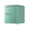 Evvo Frigorífico Mini F20 Retro Verde Aquamarina, 45 L, Vintage, Bajo Consumo, Silencioso