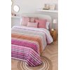 Colcha Bouti 100% Algodón Marina Rosa Relleno Ligero Para Cama De 90 Cm