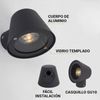 Lámpara De Pared Alpinaluz Led Aluminio Blanco Ip44, Exterior, En Negro