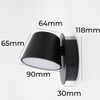 Aplique De Pared Led Alpinaluz "flexcup" 6w 2700k Diseño Rotatorio, En Negro