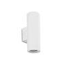 Aplique De Pared Alpinaluz "duo" Luz Dual Arriba Y Abajo, Aluminio Blanco, 2 Casquillos Gu10