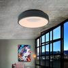 Plafón Led Alpinaluz Circular Ø30 Cm 28w Philips Driver 3500lm En Gris