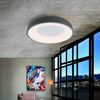 Plafón Led Alpinaluz Circular Ø40 Cm 36w Philips Driver 4500lm En Gris