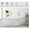 Cubre Canape Somier Liso Algodón Poliester. Vipalia Cama  105 Cm Blanco