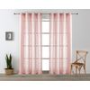 Vipalia - Cortina Confeccionada Visillo Semitransparente Anillas Metal. Color Rosa 140x260 Cm