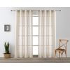 Vipalia Pack 2 Unidades Cortinas Confeccionadas Visillo Semitransparentes Anillas Metal. Beige 140x260 Cm