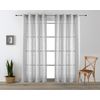 Vipalia Pack 2 Unidades Cortinas Confeccionadas Visillo Semitransparentes Anillas Metal. Gris 140x260 Cm