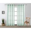 Vipalia Pack 2 Unidades Cortinas Confeccionadas Visillo Semitransparentes Anillas Metal. Agua Marina 140x260 Cm