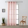 Vipalia Pack 2 Unidades Cortinas Confeccionadas Visillo Semitransparentes Anillas Metal. Rosa 140x260 Cm