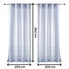 Vipalia Pack 2 Unidades Cortinas Confeccionadas Visillo Semitransparentes Anillas Metal. Azul 200x260 Cm