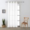 Vipalia Pack 2 Unidades Cortinas Confeccionadas Visillo Semitransparentes Anillas Metal. Blanco 300x260 Cm