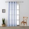 Vipalia Pack 2 Unidades Cortinas Confeccionadas Visillo Semitransparentes Anillas Metal. Azul 300x260 Cm