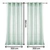 Vipalia Pack 2 Unidades Cortinas Confeccionadas Visillo Semitransparentes Anillas Metal. Agua Marina 300x260 Cm