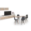 Pack Muebles De Salon Nordico - Conjunto De Salon + Mesa Extensible + 4 Sillas Blanco