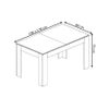 Pack Mesa De Comedor Extensible Blanco Y Cambria + 4 Sillas Blanco + Aparador Joana 3 Puertas Blanco Y Cemento