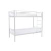 Litera Metalica Doble Cama 90cm As110 Blanco + 2 Colchones (90x190 Cm)