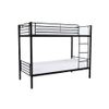 Litera Metalica Doble Cama 90cm As110 Negro + 2 Colchones (90x190 Cm)