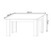 Pack Mesa De Comedor Fija Blanco + 4 Sillas Blanco + Aparador Joana 2 Puertas Blanco Y Cambria