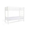 Litera Metalica Doble Cama 90cm Blanco + 2 Colchones (90x190 Cm)