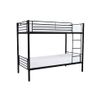 Litera Metalica Doble Cama 90cm Negro + 2 Colchones (90x190 Cm)