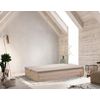 Cama Canape Abatible Blanco 150x190 Cm + Colchon Basico De 18 Cm