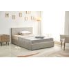 Cama Canape Abatible Con Cabecero Blanco 150x190 Cm + Colchon Viscoelastico De 23 Cm