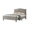 Cama De Matrimonio Jessy 150cm Gris En Terciopelo + Colchon Top Viscoelastico De 28 Cm