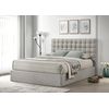 Cama Canape Abatible Trizen 150cm Gris En Terciopelo + Colchon Top Viscoelastico De 28 Cm