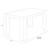 Pack Mesa Extensible De Comedor O Cocina Blanco Y Cambria + 6 Sillas Nordic Negro