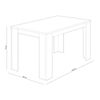 Pack Mesa De Comedor O Cocina Blanco Y Cambria + 4 Sillas En Polipiel/metal Gris