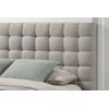 Cama Canape Abatible Trizen 135cm Gris En Terciopelo + Colchon Viscoelastico De 23 Cm