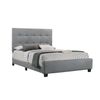 Cama De Matrimonio Con Somier Emily 135cm Gris + Colchon Basico De 18 Cm