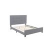 Cama De Matrimonio Con Somier Emily 135cm Gris + Colchon Basico De 18 Cm